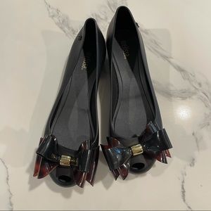 Melissa Black Tortoise Flat